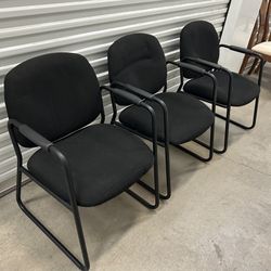 3 Office Type Arm Chairs 