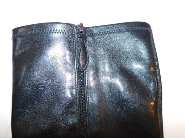 Franco Sarto Black LEATHER Knee High Boots Womens size