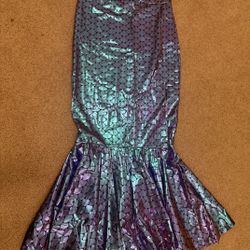 New Large XL Metallic Purple Iridescent Stretchy Mermaid Dress Costume Skirt Cosplay Renaissance Rave. Raver Festival 