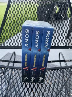 New sealed Sony 3 Pack Blank VHS 