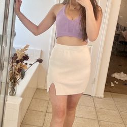 Cute Stretchy White Skirt