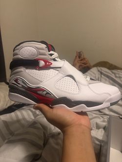 Jordan 8 Retro, white true red
