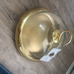 Cake Stand with Glass Cover – Brand New