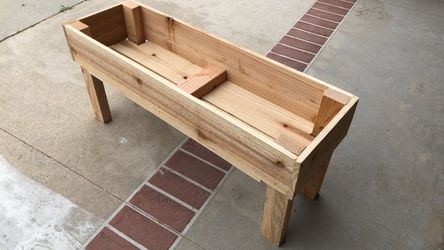 Large Small Medium privacy wall Custom Made Garden bed raised elevated planter box with legs 3 4 5ft long cedar redwood For Herbs Vegetables