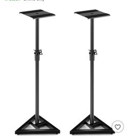 Costway Adjustable Studio Monitor Stands (Pair) Speaker Stands for Home Studio