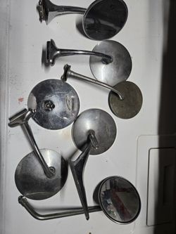 Vintage car rear view mirror