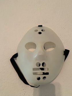 White Hockey Style Halloween Costume Mask