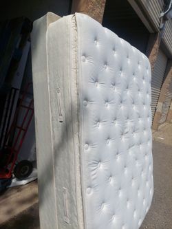 Queen plush mattress with boxspring
