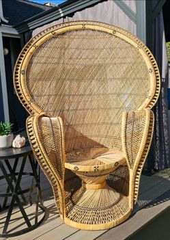 Vintage Peacock Chair 60's-70's Adult size Excellent Condition