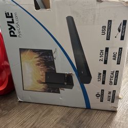 Pyle 2.1 Tabletop Soundbar Digital Speaker System w/Bluetooth- Digital Amplifier with DSP Streaming Tabletop Stand Mount 