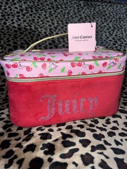 Juicy Couture Cherry Make Up Cosmetic Toiletry Bag Purse 