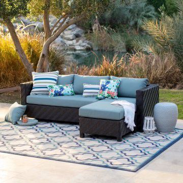 BRAND NEW......n-the-box all-weather patio sofa sectional includes plush cushions