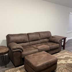 Brown microfiber Leather Couch
