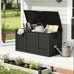 75 Gallon Black Outdoor Deck Box