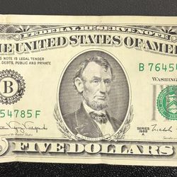 1988 $5 Bill