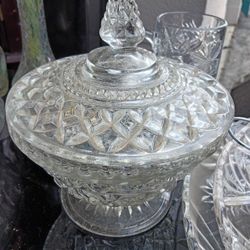 Vintage Crystal Candy Bowl 