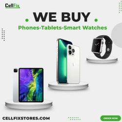 WE BUY PHONES, TABLETS, GAME CONSOLES AND MORE