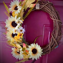 Sunflower Grapevine Wreath