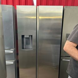 Icemaker on door Refriger ator Fri dge Sam sung Ask for INSTALL