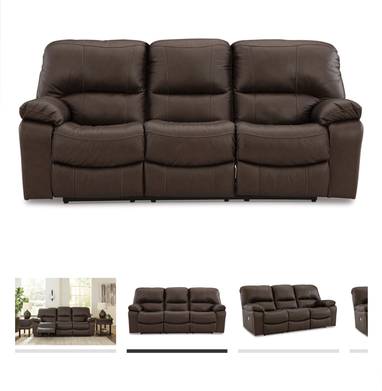 Ashley Leather sofa And Love Seat recliners