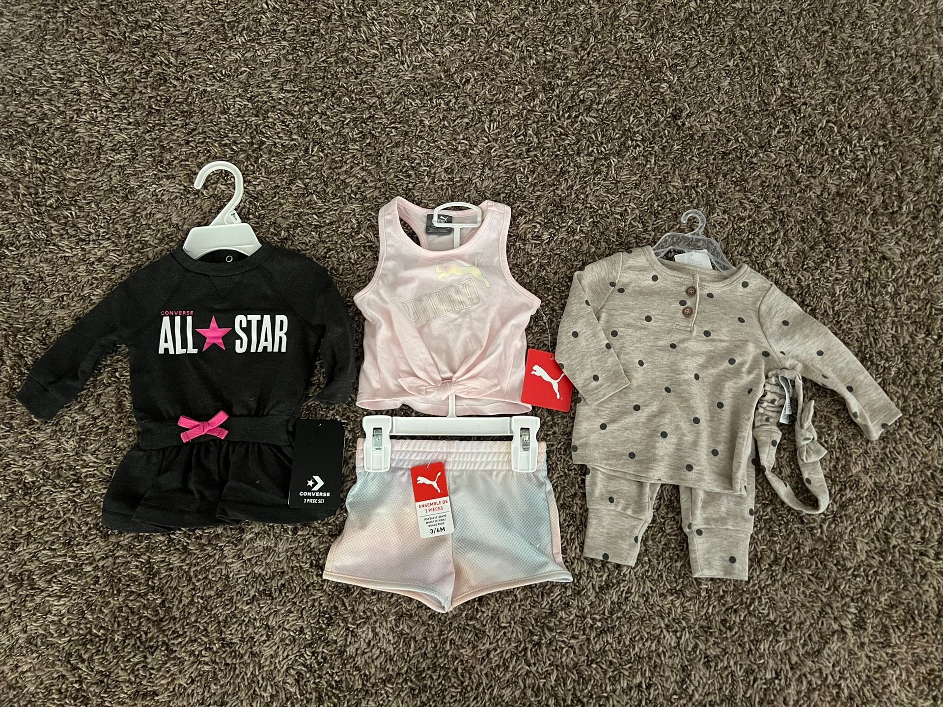 NWT Baby Girl Clothes bundle Puma Converse Carter’s
