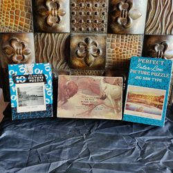3 VINTAGE JIGSAW PUZZLE BOXES