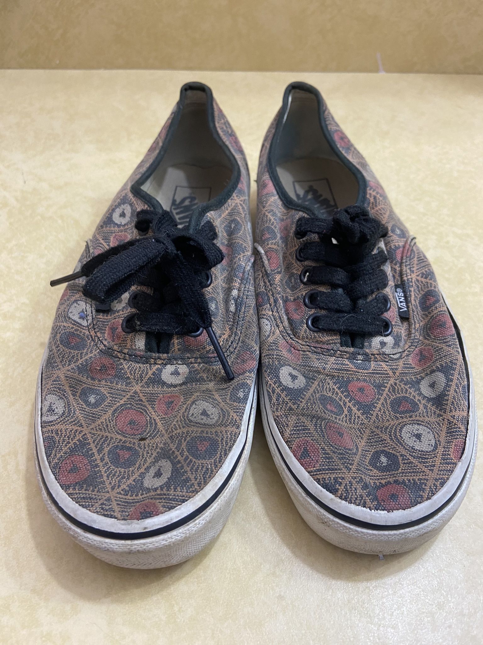Vans Vintage multi color print Sneaker Low Top Shoes Size 8.5
