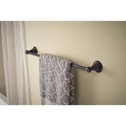 Porter 3-Piece Bath Hardware Set with Towel Ring Toilet Paper Holder and 24 in. Towel Bar in Oi
