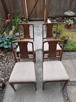 Set of 4 MCM Wood Dining Chairs