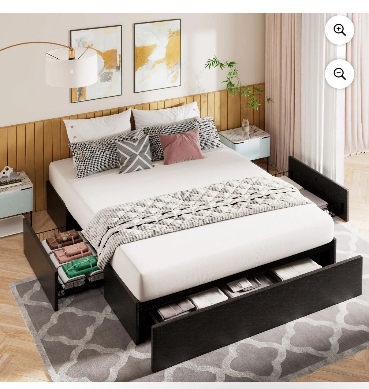 Queen Bed Frame W/ Storage