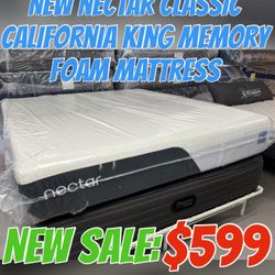 NEW NECTAR CLASSIC CALIFORNIA KING MEMORY FOAM MATTRESS 