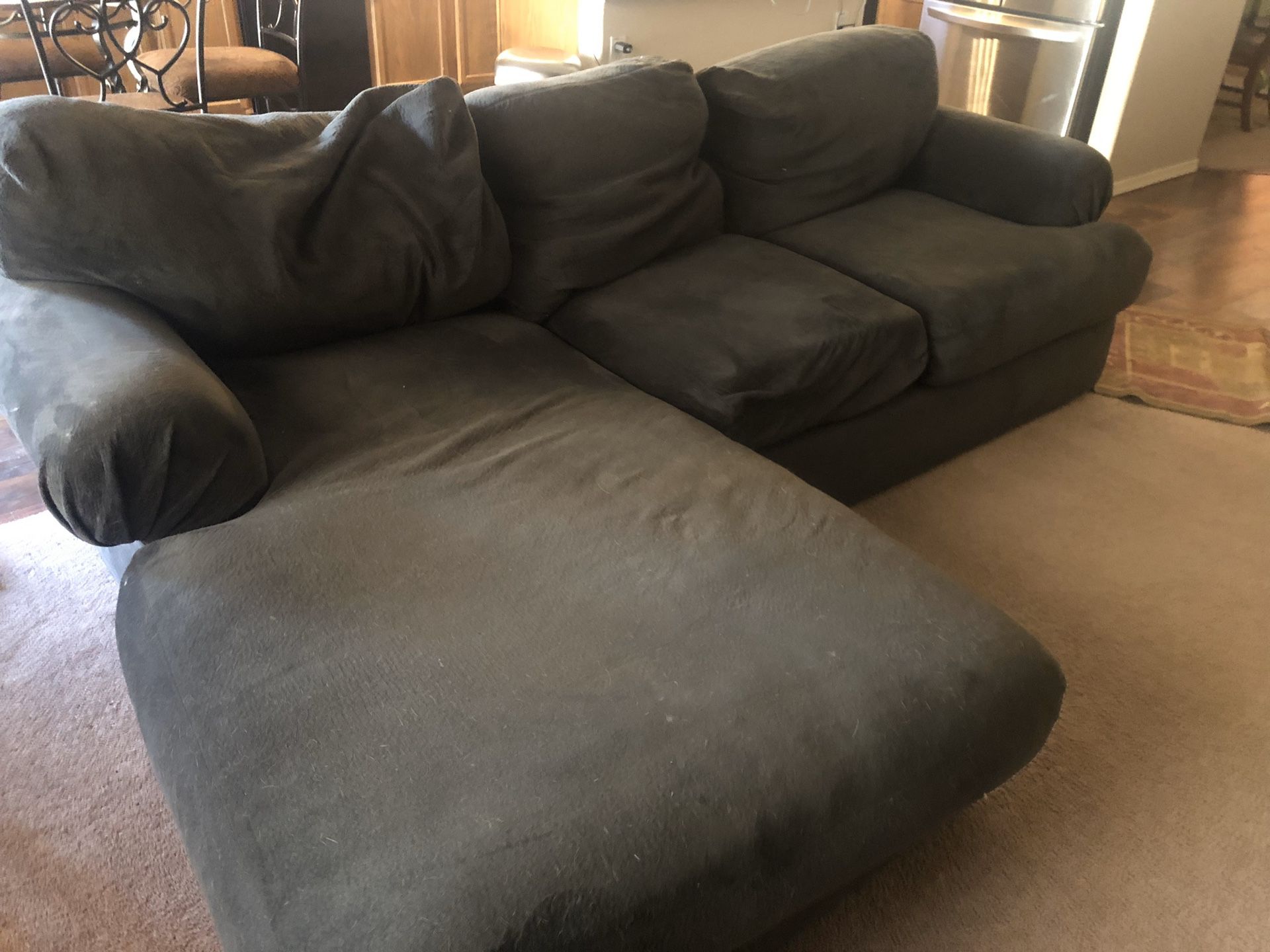 Couch dark green down filled
