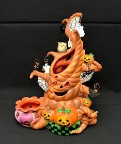 Partylite Haunted Tealight Tree Halloween candle holder P9065 retired