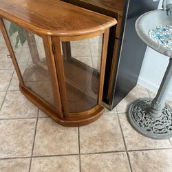 Glass & wood Curio Cabinet 