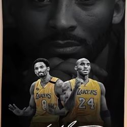 Kobe Through Time Eternal 8 & 24 Legacy Mamba Moments Wall Tapestry 16"× 24"