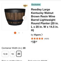 Vigoro 20gal Planter x3 + Plant Caddy x2