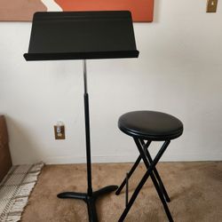 Music Stand + Folding Stool Set