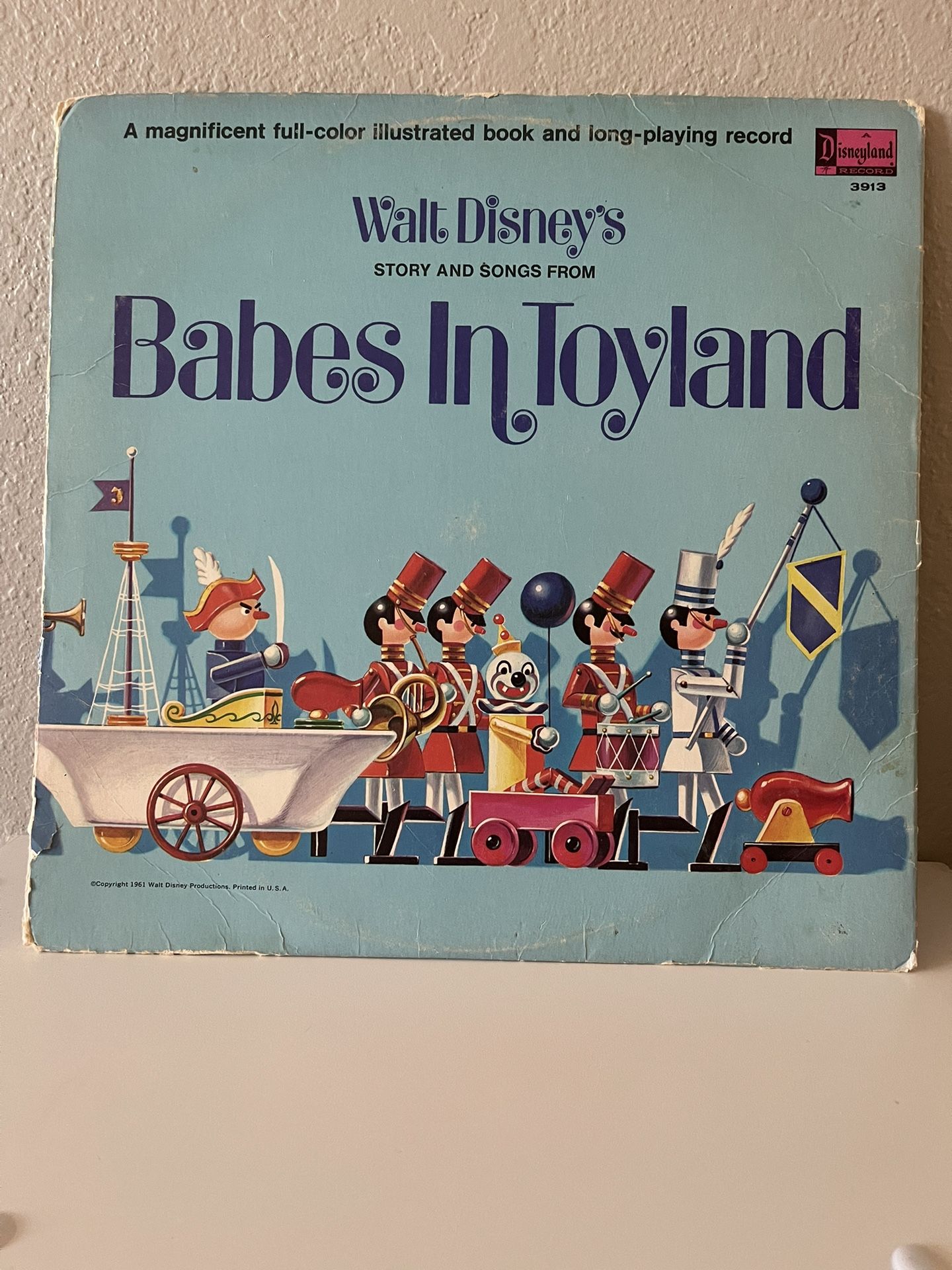 Disney, Vintage Walt Disney Babes In Toyland Vinyl Record & Story Book