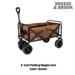 Foldable Wagon - 8" Wheels (Brown)