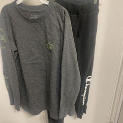 Champion Boys Athletic Set Long Sleeve And Joggers M
