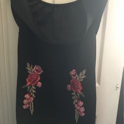 Floral Black Dress