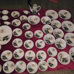 Kutani China Set Vintage Hand painted 