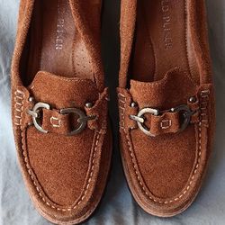 Donald Pilner Brown Leather Loafers Women's 7 1/2
