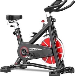 SYRINX Exercise Bike Spin Bike Indoor Cycling Bike Stationary Bikes for Home Gym Fitness Machine Belt Drive Excersize Bicycle Cardio Workout Heavy Fly