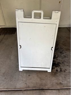 Commercial Plastic A-Frame Sidewalk Sign Stand – White