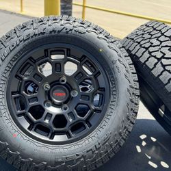 NEW BLACK 18” TRD Style 5x150 Wheels rims A/T tires Toyota Tundra Sequoia 275/65R18 285/65R18 PRO