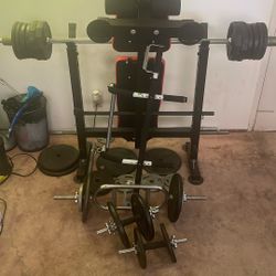 Weight Bench And Plates