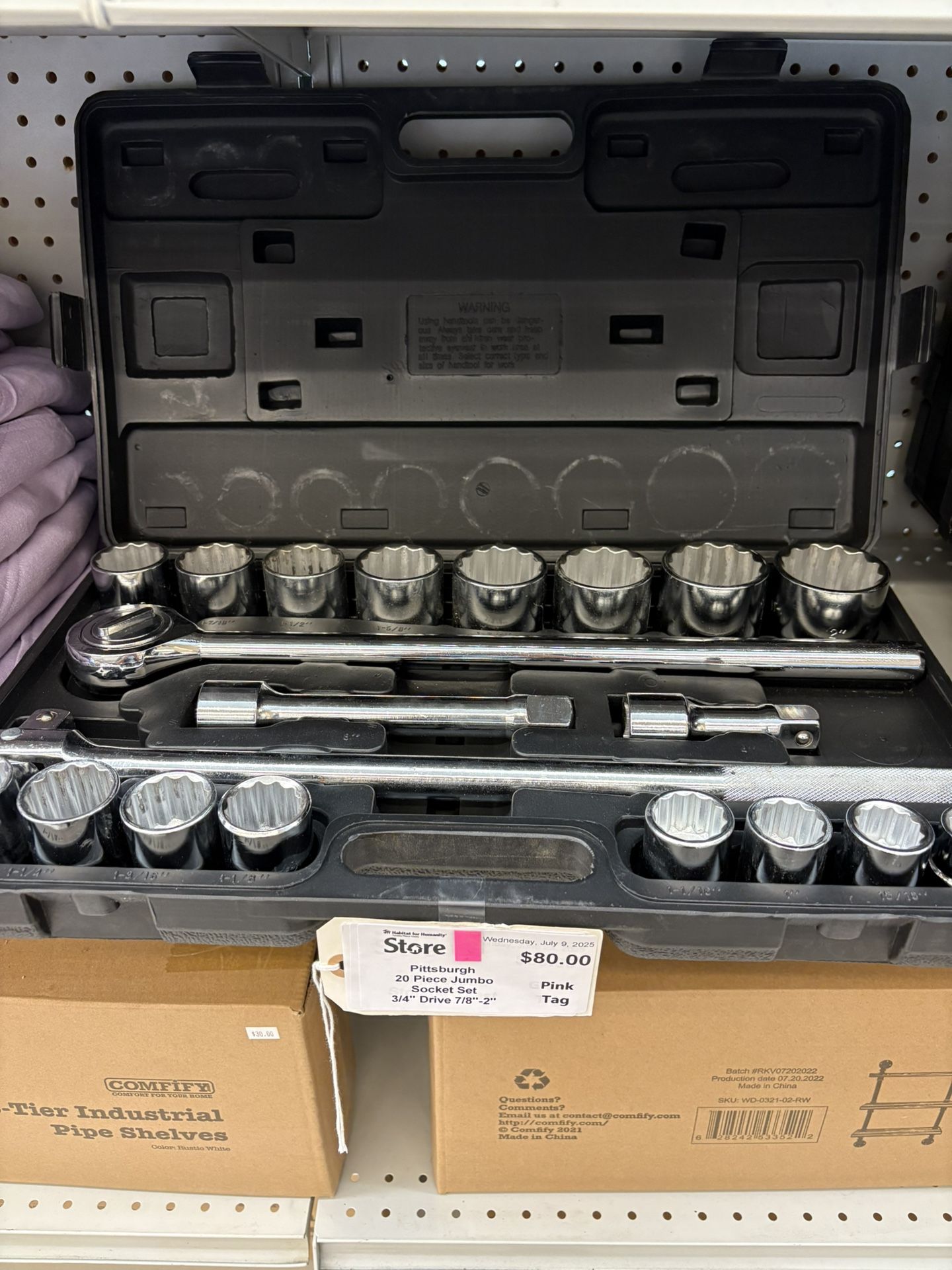 Pittsburgh 20 Piece Jumbo Socket Set 3/4” Drive 7/8”-2”