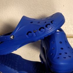 Blue Mens Crocs Baya Clogs Size 12 worn once still like new