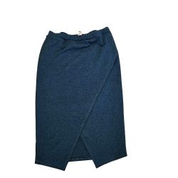 Mandy Evans dark turquoise textured lined pencil skirt, L. EUC.